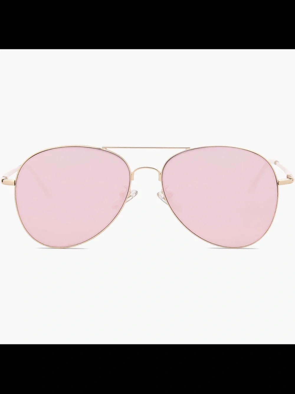 SOJOS SJ1039 Gold Rose Mirror Aviator Sunglasses UV400
